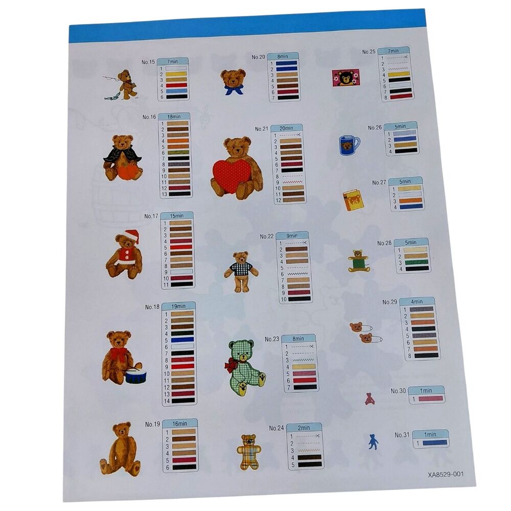 Bernette Bernina Teddy Bears Embroidery Designs Card 52 Deco Brother Baby Lock - Picture 3 of 9